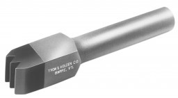 A carbide three blade bushing chisel used for stone shaping and finishing