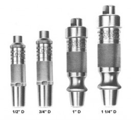 A set of type d pneumatic hammers used for shaping hard stone